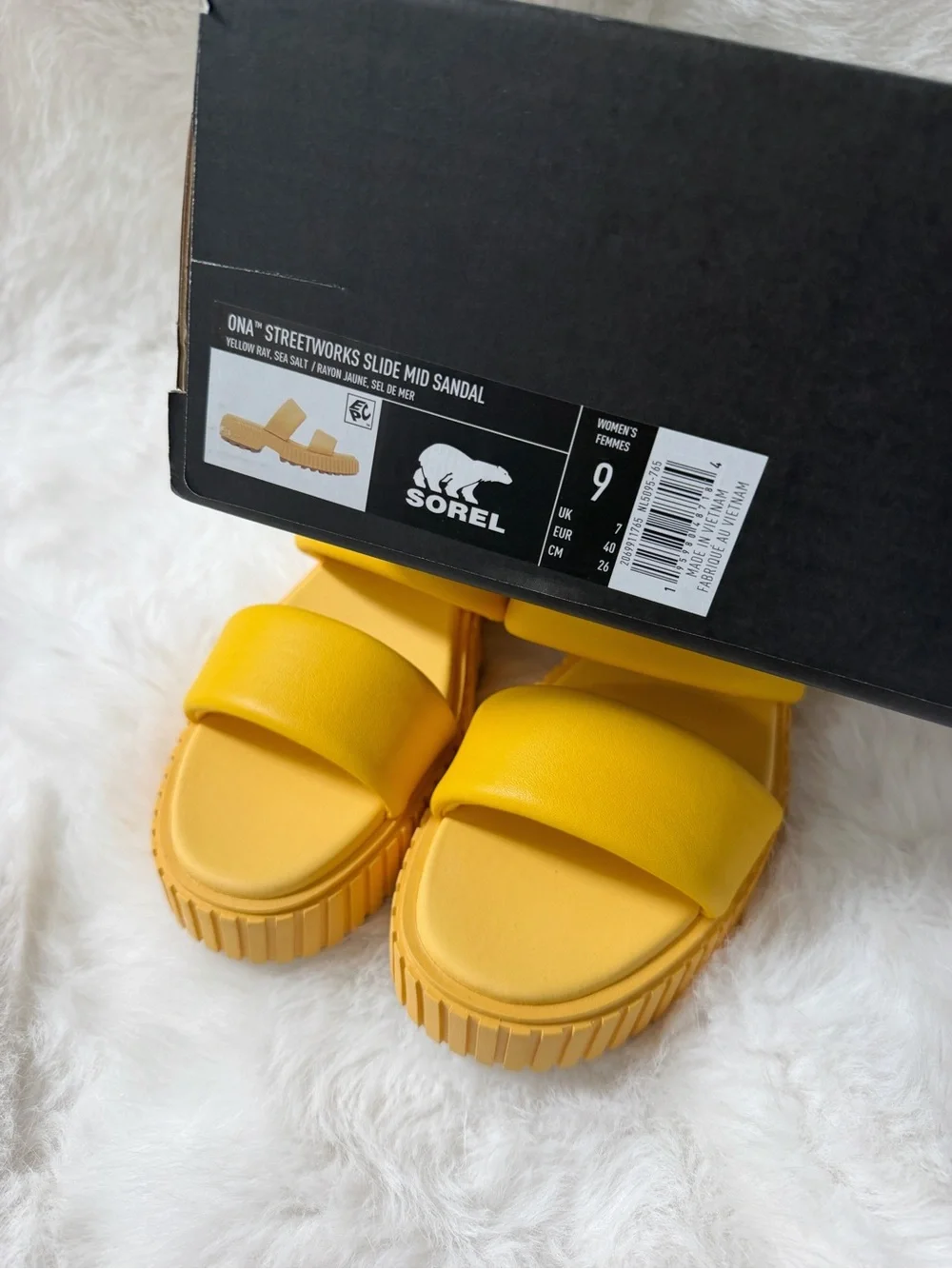 SOREL Ona Streetworks Mid Heel Slide Sandal size 8，9 NIB
